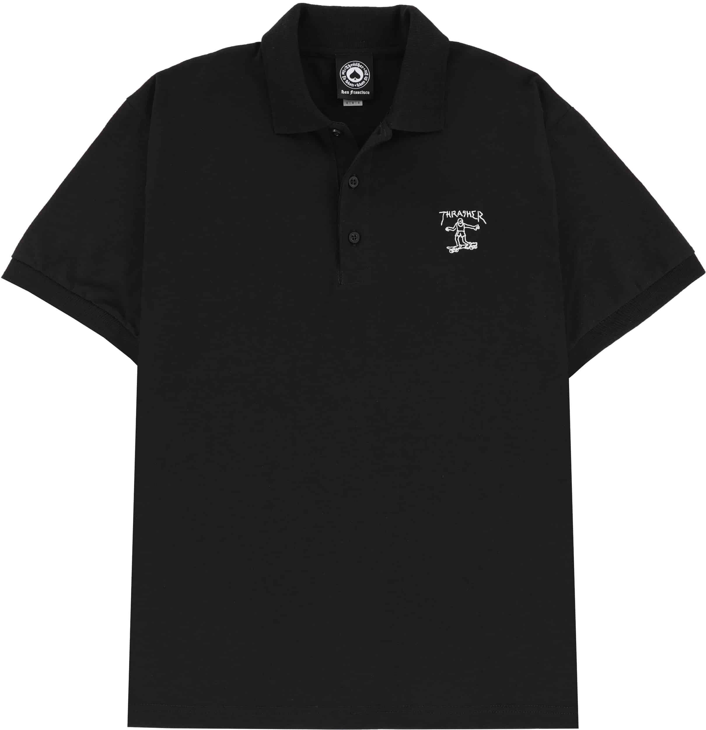 Thrasher Little Gonz Embroidered Polo Shirt - black | Tactics