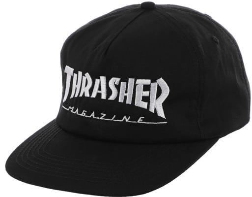 Thrasher Mag Logo Snapback Hat - black/white - view large