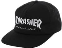 Thrasher Mag Logo Snapback Hat - black/white