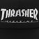 Thrasher Mag Logo Snapback Hat - black/white - front detail