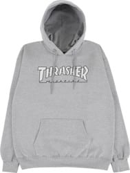 Thrasher Outlined Hoodie - grey/white