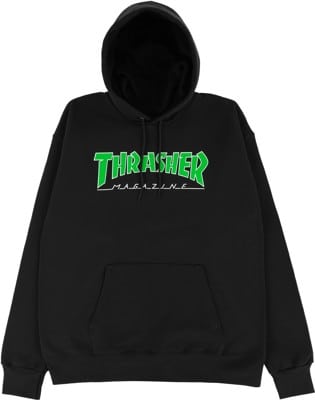 Thrasher Outlined Hoodie - black/green - view large