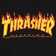 Thrasher Kids Flame Logo Hoodie - black - front detail