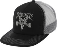 Thrasher Embroidered Skate Goat Trucker Hat - black/grey