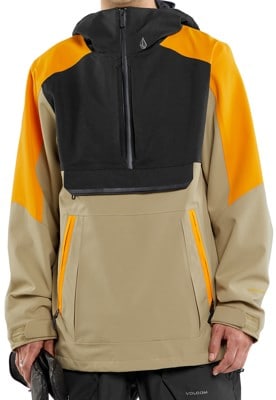 volcom brighton pullover jacket - gold l