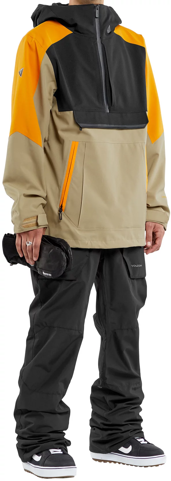 スノーボード VOLCOM BRIGHTON PULLOVER Jacket Volcom Brighton Pullover Jacket - Dark Khaki