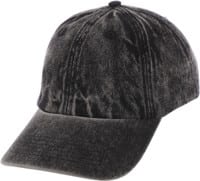 Polar Skate Co. Stroke Logo Denim Strapback Hat - dark acid black