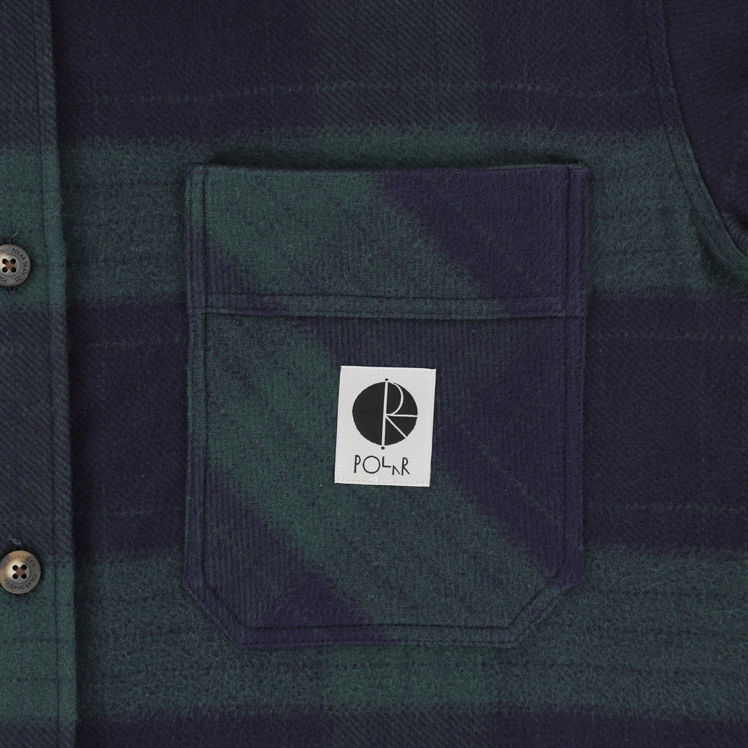 Polar Skate Co. Mike Flannel Shirt navy/teal Tactics