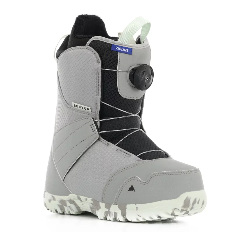 Burton Kids Zipline Boa Snowboard Boots 2024 - gray/neo-mint