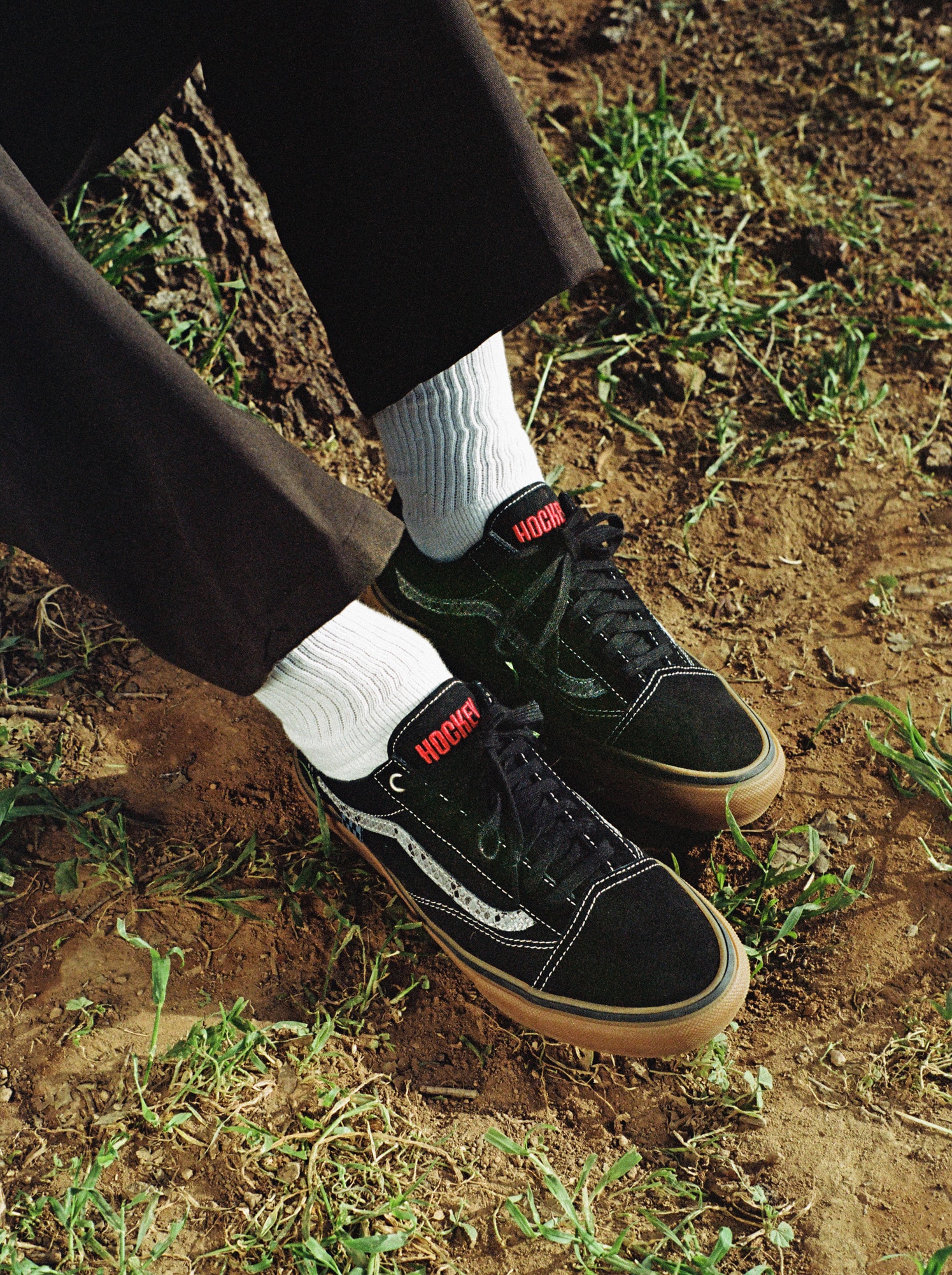 Vans Skate Old Skool Shoes - (hockey skateboards) black/snake skin ...