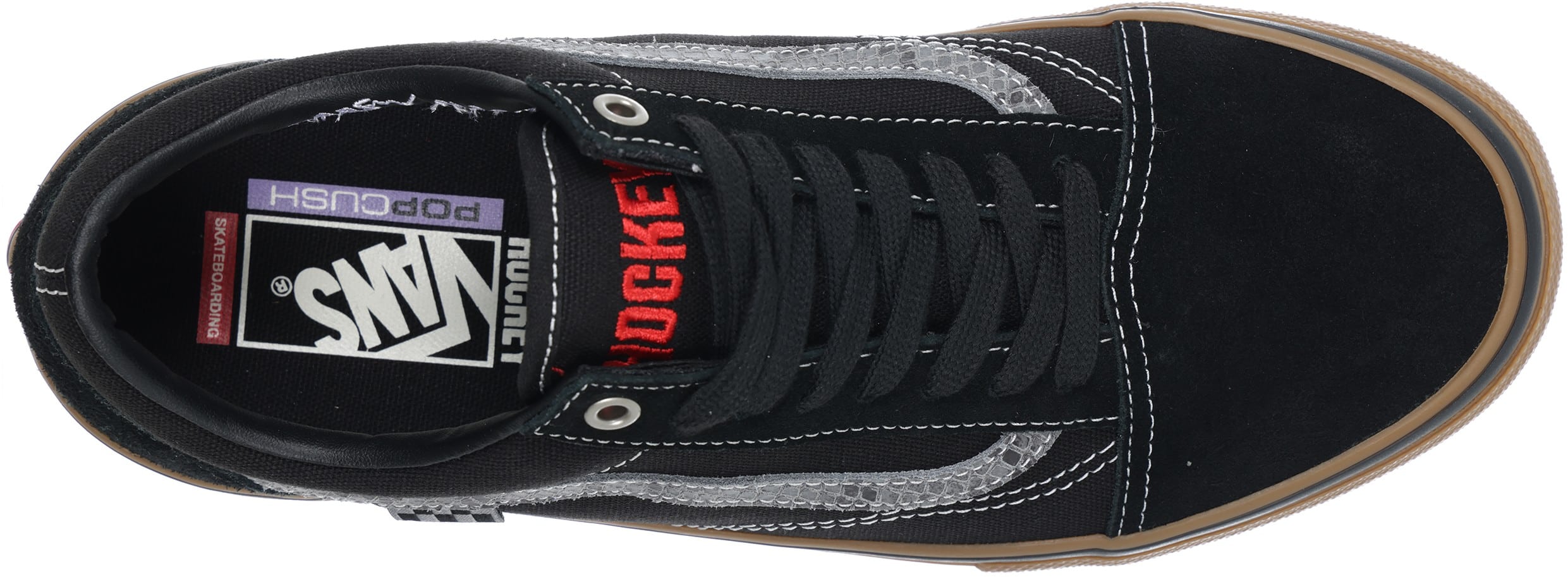 Vans Skate Old Skool Shoes - (hockey skateboards) black/snake skin ...