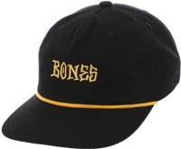 Bones Bones Wheels Snapback Hat - black/gold