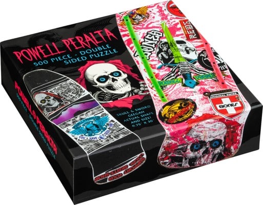 Powell Peralta Powell Peralta 500 Piece Puzzle - skull & sword geegah pink - view large