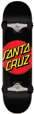 Santa Cruz Classic Dot 7.25 Micro Complete Skateboard - black - view large