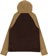 Volcom Polar Fleece 1/2 Zip Hoodie - dark khaki - reverse