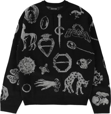 Passport Trinkets Knit Sweater - black - view large