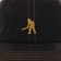Passport Workers Club Denim Strapback Hat - washed black - front detail
