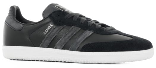 Adidas Samba ADV Skate Shoes - core black/carbon/silver metallic - view large