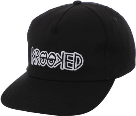 Krooked Krooked Eyes Snapback Hat - black/white - view large