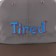 Tired Tired Two Tone Logo Snapback Hat - grey/brown - front detail