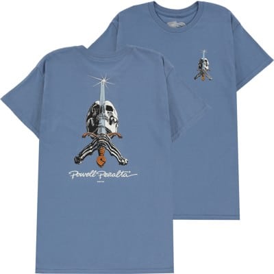 Powell Peralta Skull & Sword T-Shirt - indigo blue - view large