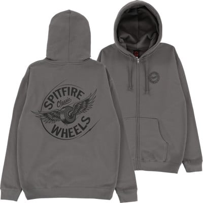 Spitfire Flying Classic Zip Hoodie - chacoal - view large