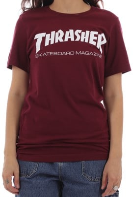 Thrasher Women's Skate Mag Logo T-Shirt - maroon - view large