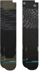 Stance Performance Mid Cushion 2-Pack Snowboard Socks - black diamond