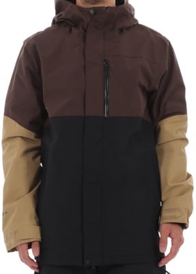 volcom l gore-tex jacket - brown l