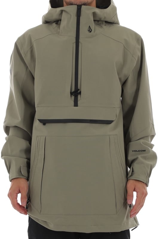 volcom brighton pullover jacket - light military m