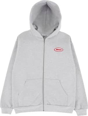 Alltimers Embroidered Heavyweight Thermal Lined Broadway Zip Hoodie - heather grey - view large