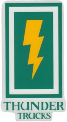 Thunder Boxed Bolt Sticker - green/yellow
