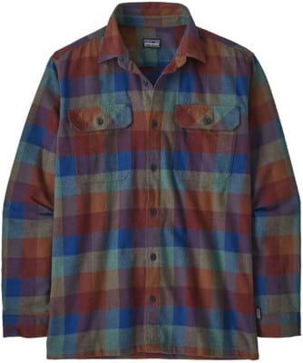 Patagonia Organic Cotton Fjord Flannel Shirt - guides: superior blue - view large