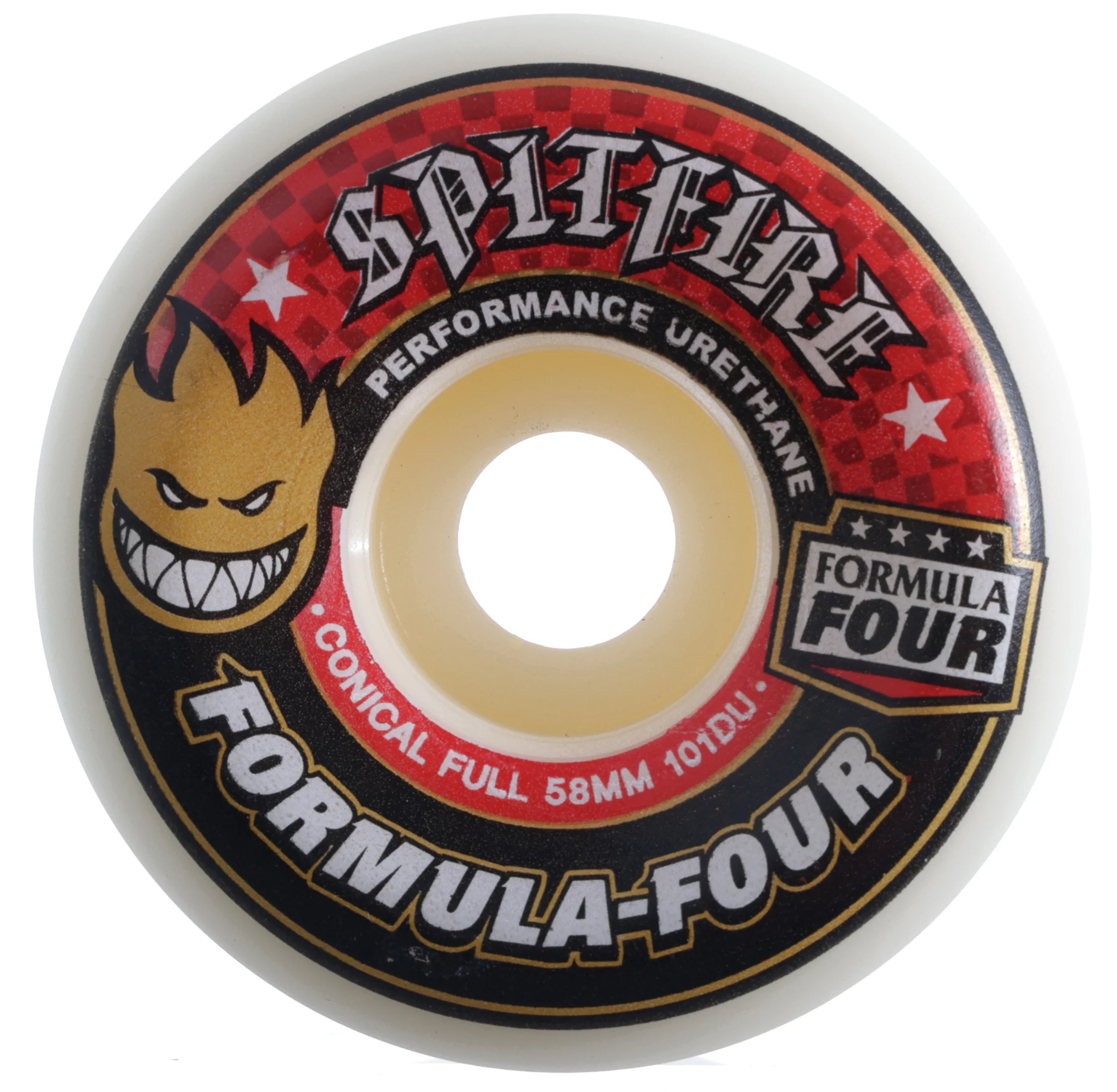 Spitfire Formula Four Conical Full Skateboard Wheels - white (101d