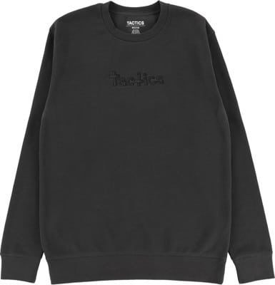 Tactics Happy Wordmark Crew Sweatshirt - off black/black - view large