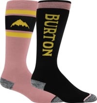 Burton Women's Weekend Midweight Snowboard Socks 2-Pack - powder blush
