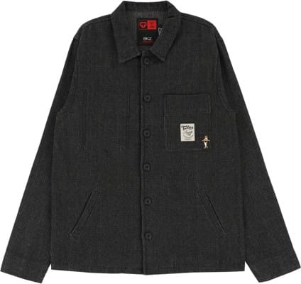 Tactics Zager Sashiko Overshirt L/S Shirt - black sashiko - view large