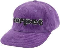 Carpet Dino Corduroy Strapback Hat - purple