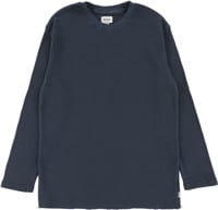 Rhythm Classic Waffle Knit L/S T-Shirt - worn navy