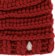 Volcom Rav Crochet Beanie - maroon - front detail