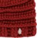 Volcom Rav Crochet Beanie - maroon - front detail