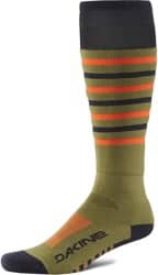 DAKINE Summit Merino Snowboard Socks - utility green/orange