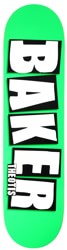 Baker Theotis Brand Name 8.125 Skateboard Deck - neon green dipped