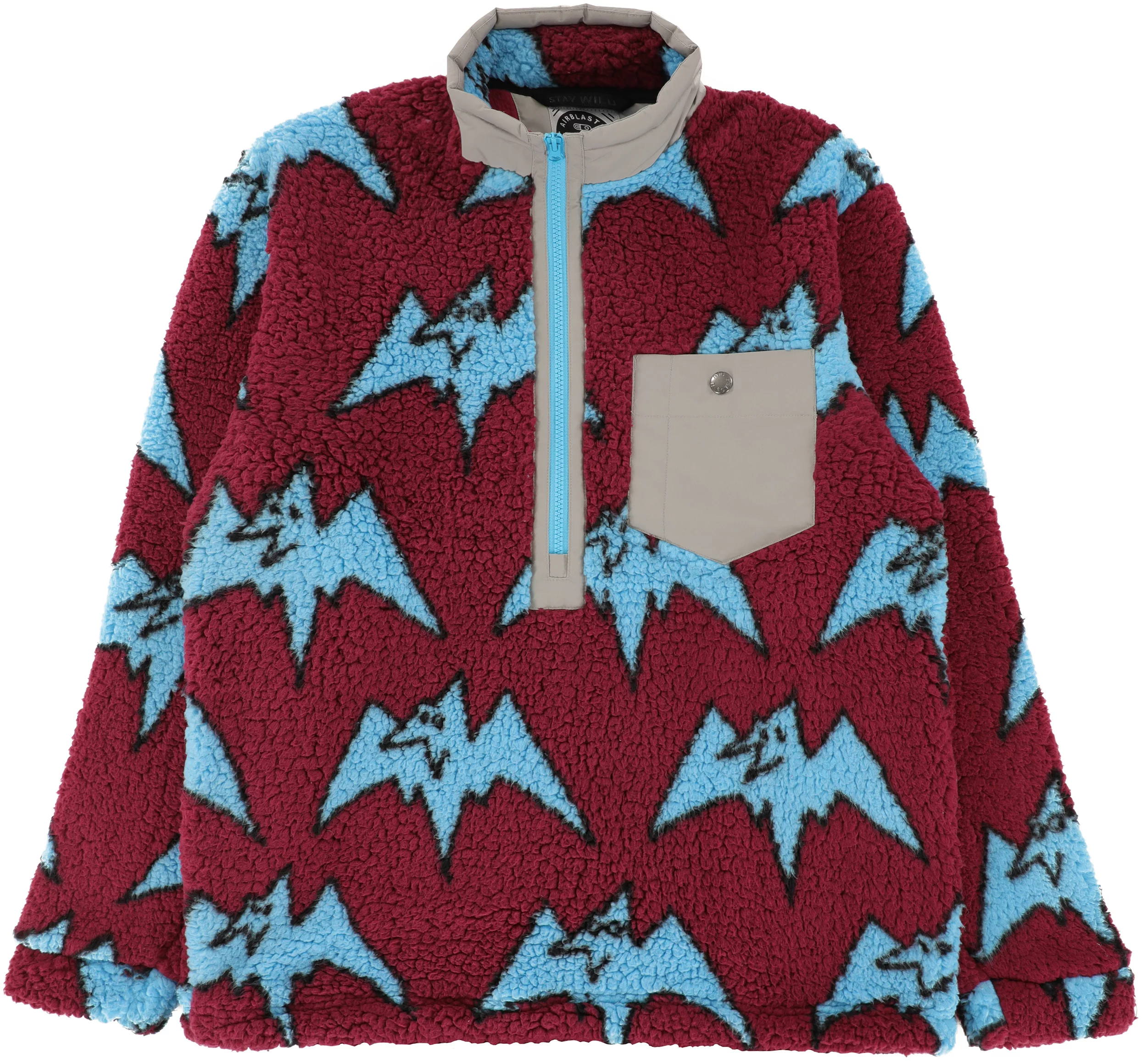 AIRBLASTER エアブラスター シェルパ ハーフ ジップ フリース L Airblaster Sherpa Half Zip Jacket - plum big terry | Tactics