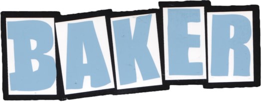 Baker Brand Logo Sticker - black/white/light blue - view large