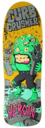 Heroin Curb Crusher Barf XL 10.25 Skateboard Deck - yellow