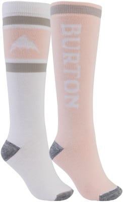 Burton Women's Weekend Midweight 2-Pack Snowboard Socks - stout white/peach melba - view large