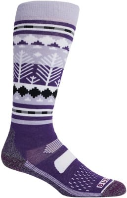 Burton Women's Performance Midweight Snowboard Socks - snowy pines - view large