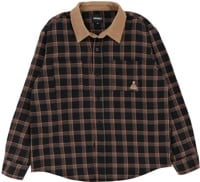Theories Cascadia Cord Collar Flannel Shirt - black
