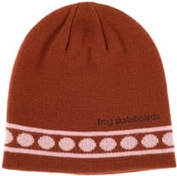 Frog Circles Beanie - brick